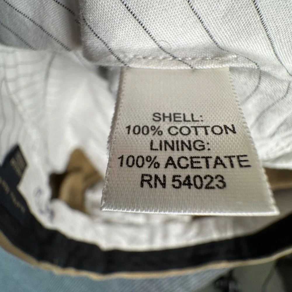 Banana Republic Mens Corduroy Pants 34x33 Khaki Tan Flat Front Classic Fit‎